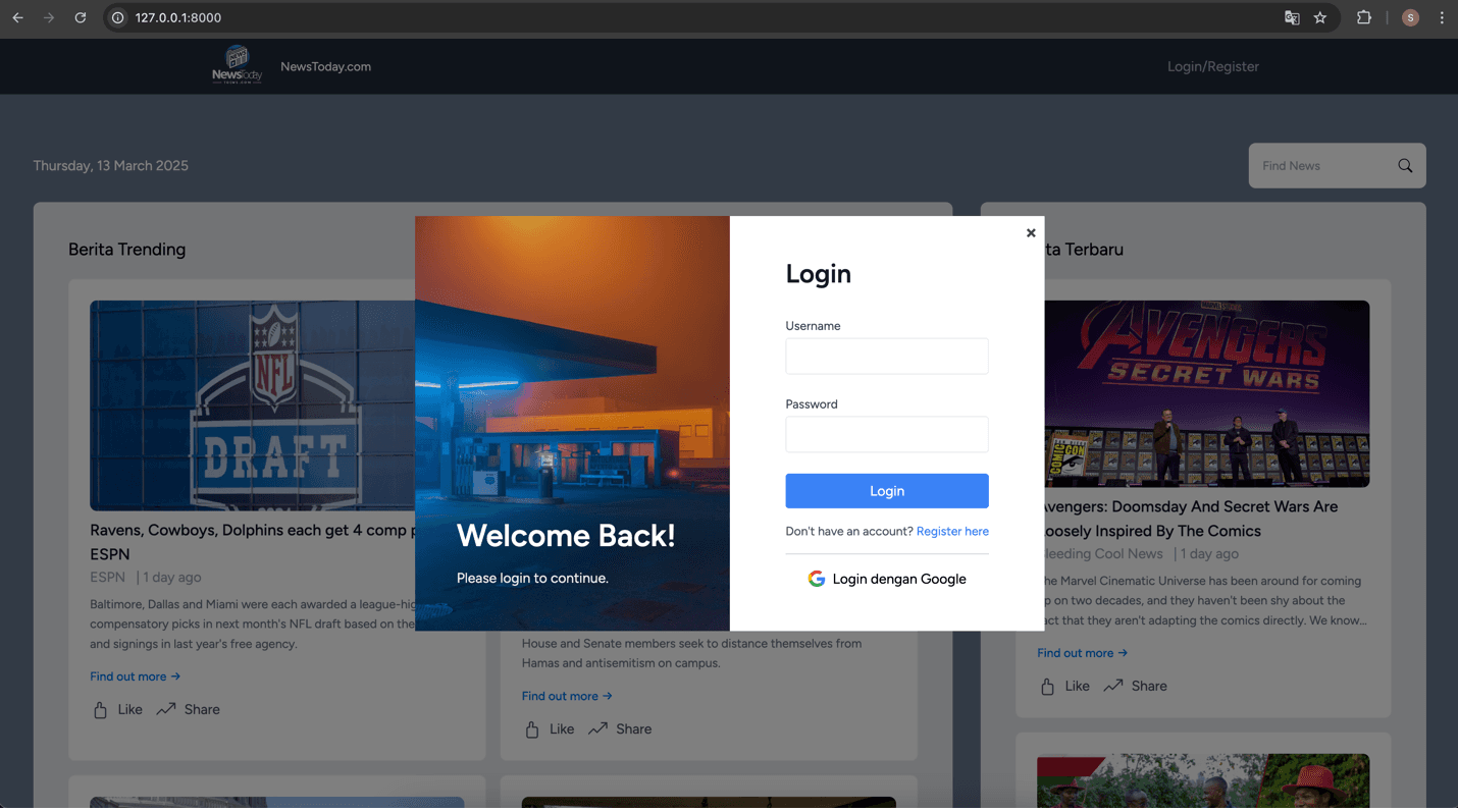 Portal berita - NewsToday.com