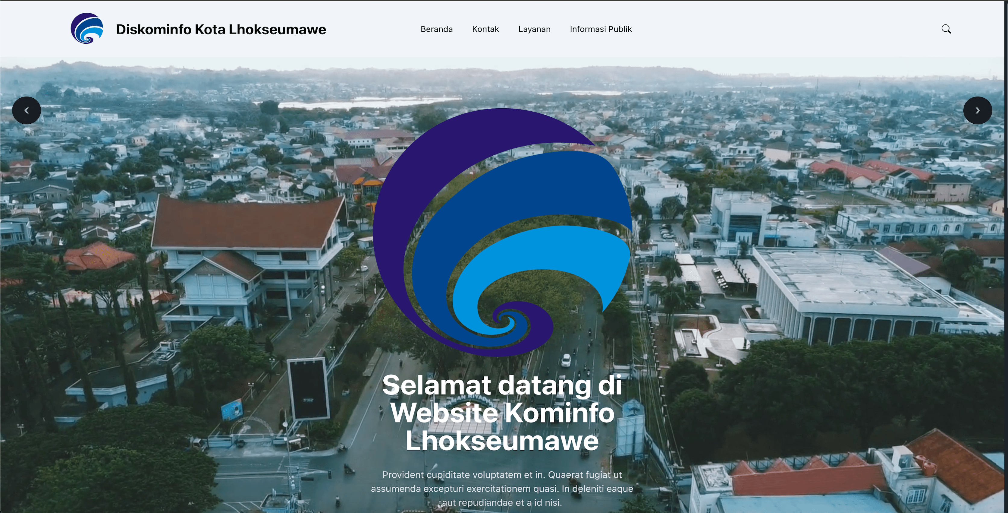 Website Profil Diskominfo Kota Lhokseumawe  