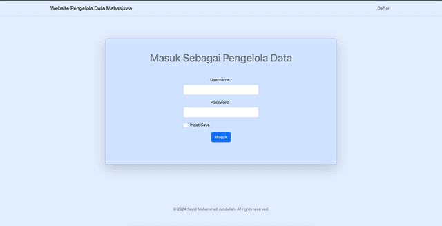 Simple Web for Managing Student Data