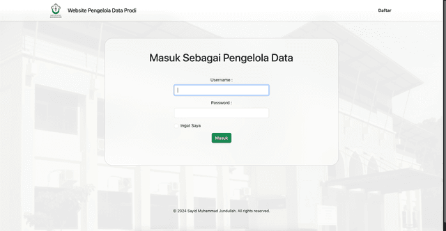 Study Program Data Management Website