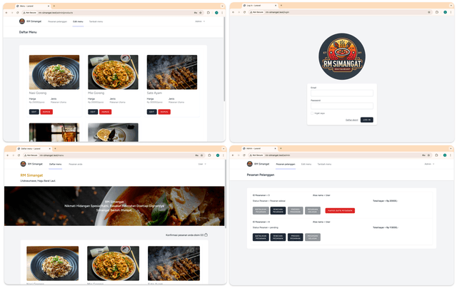 Food Ordering Website - RM Simangat.